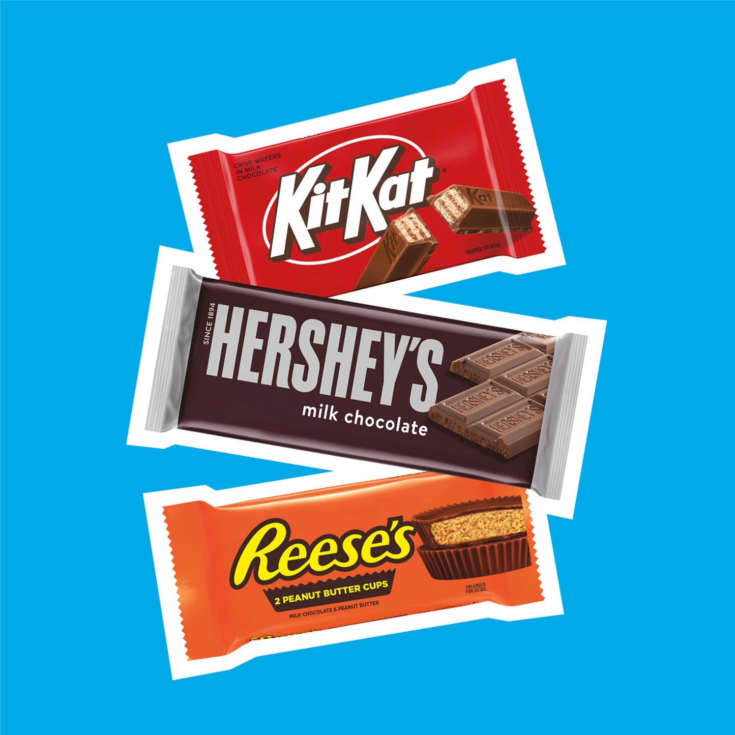 HERSHEY'S, KIT KAT and REESE'S Assorted Milk Chocolate Candy Variety Box, 27.3 oz (18 Pieces)