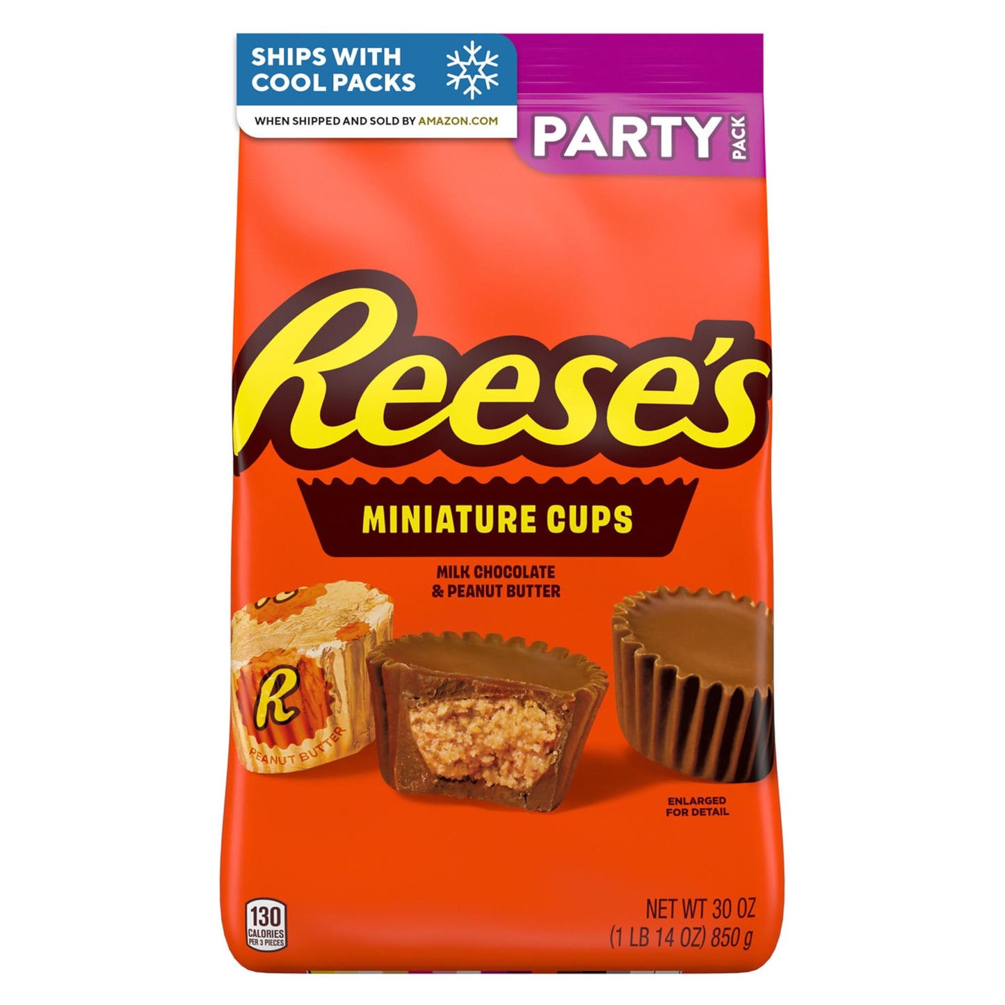 REESE'S Miniatures Milk Chocolate Peanut Butter Cups, 30 oz