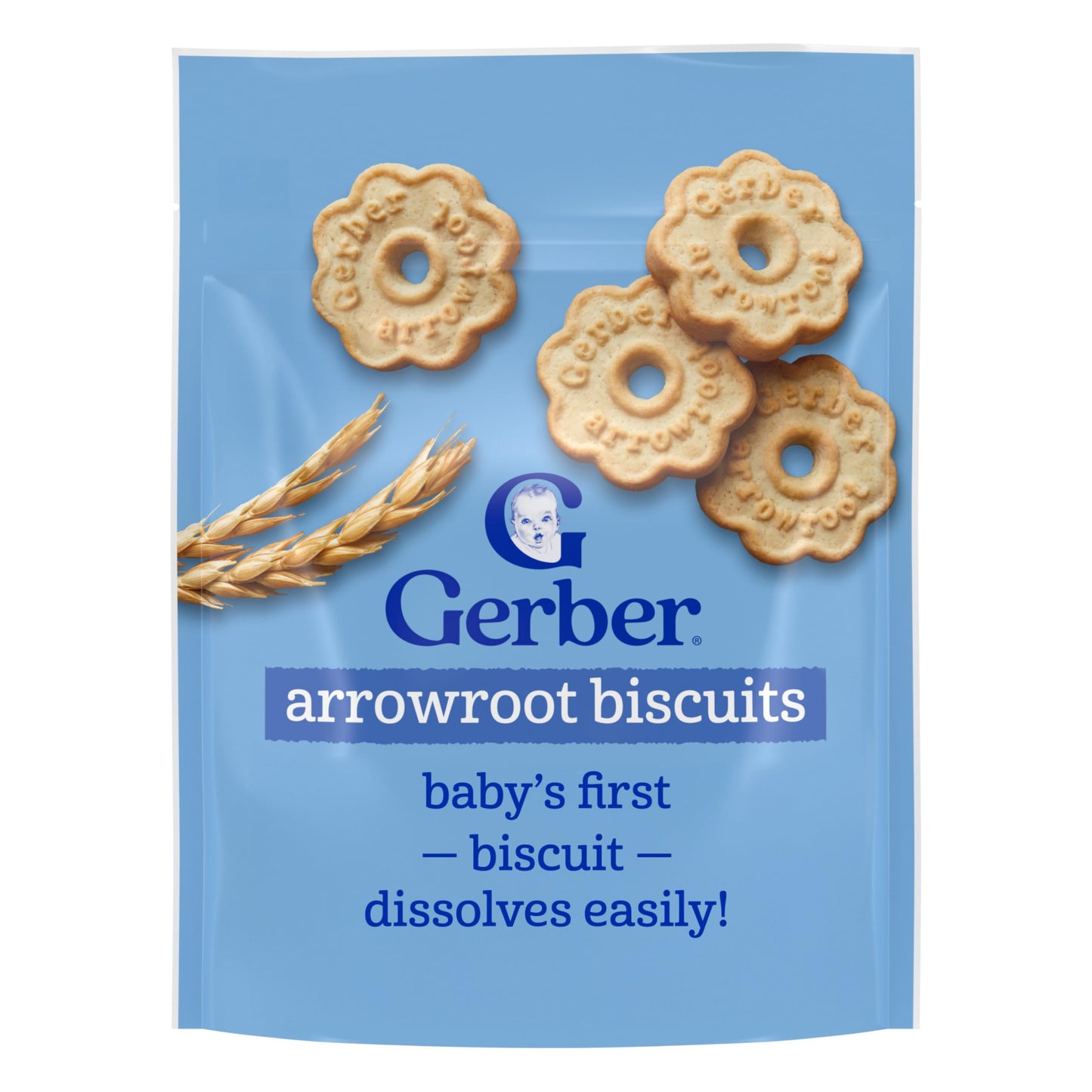 Gerber Arrowroot Biscuits Toddler Snack, 5.5 Oz, 4 Pack