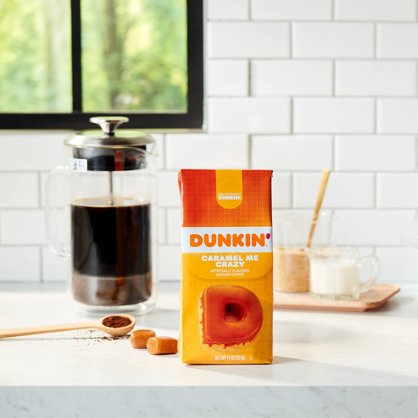 Dunkin' Caramel Me Crazy Ground Coffee, 11 Ounces (Pack of 2)