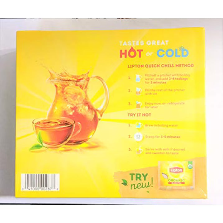 Lipton Black Tea Bags 100% Natural Tea 100 ct (Pack of 2) Total 200 Tea Bags
