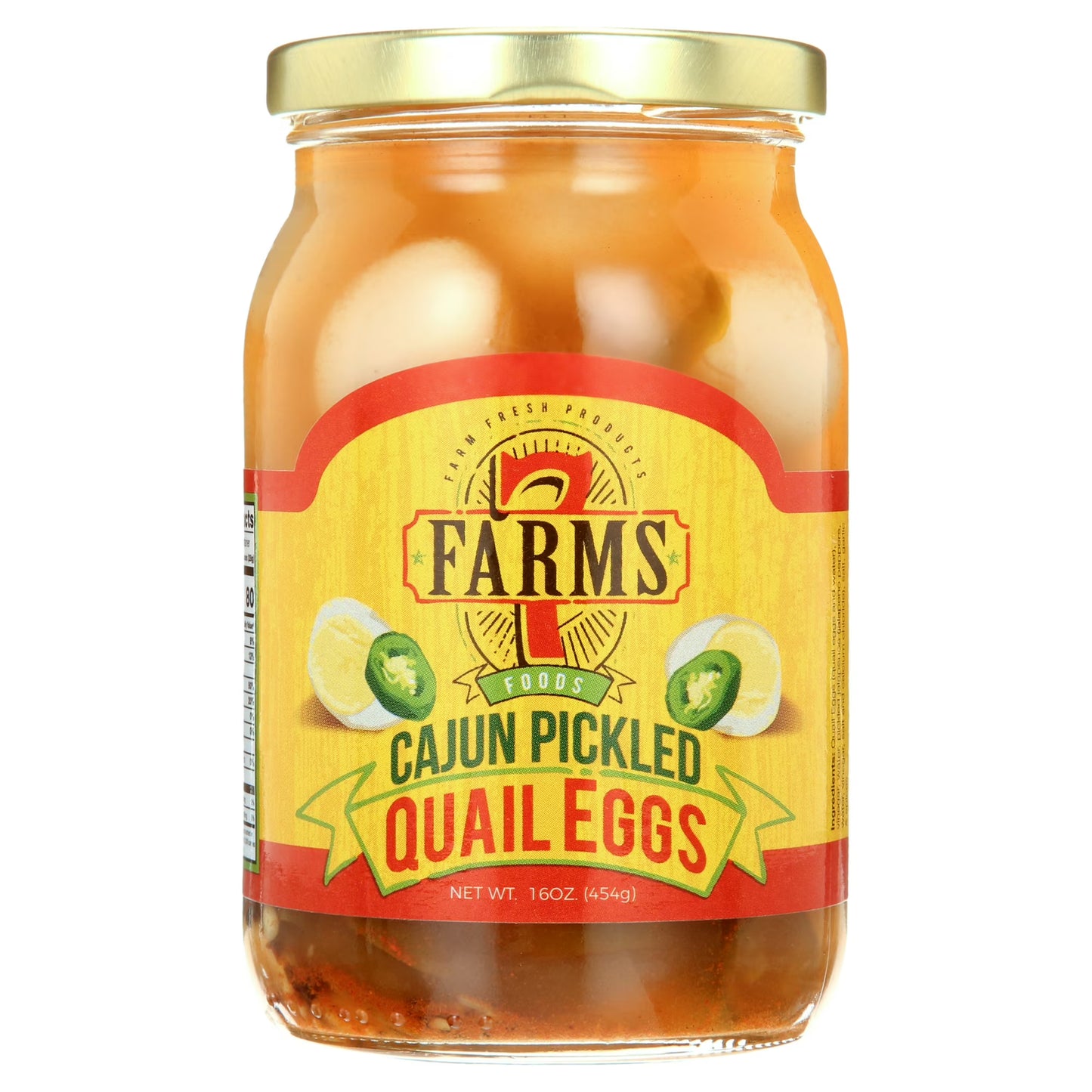 (2 pack) 7 Farms Cajun Pickled Quail Eggs