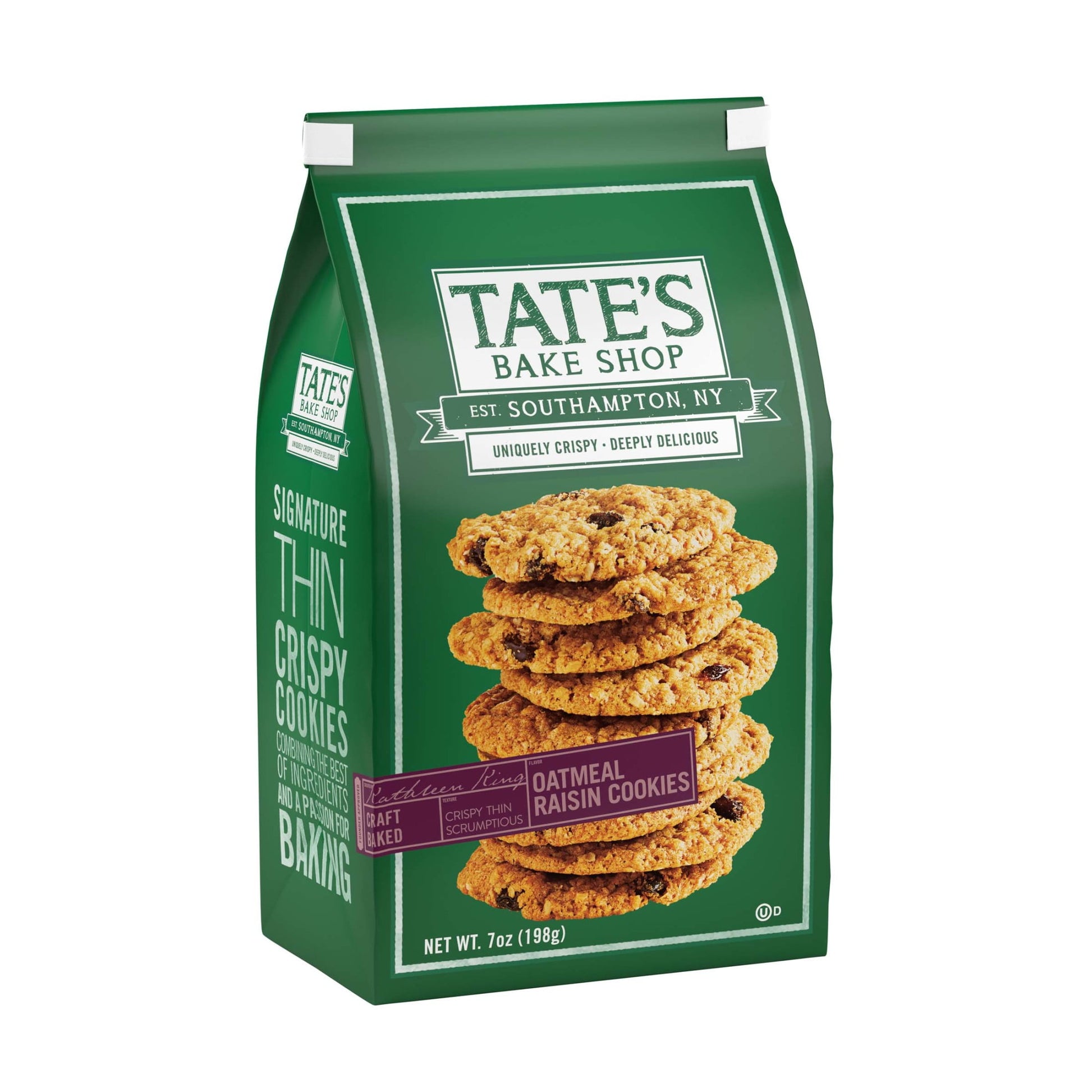 Tate's Bake Shop Oatmeal Raisin Cookies, 7 oz