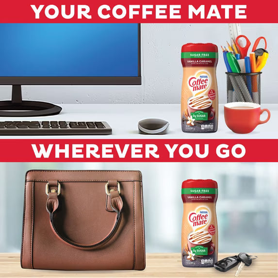 (6 pack) Coffee mate Vanilla Caramel Zero Sugar Powder Coffee Creamer, 10.2 oz