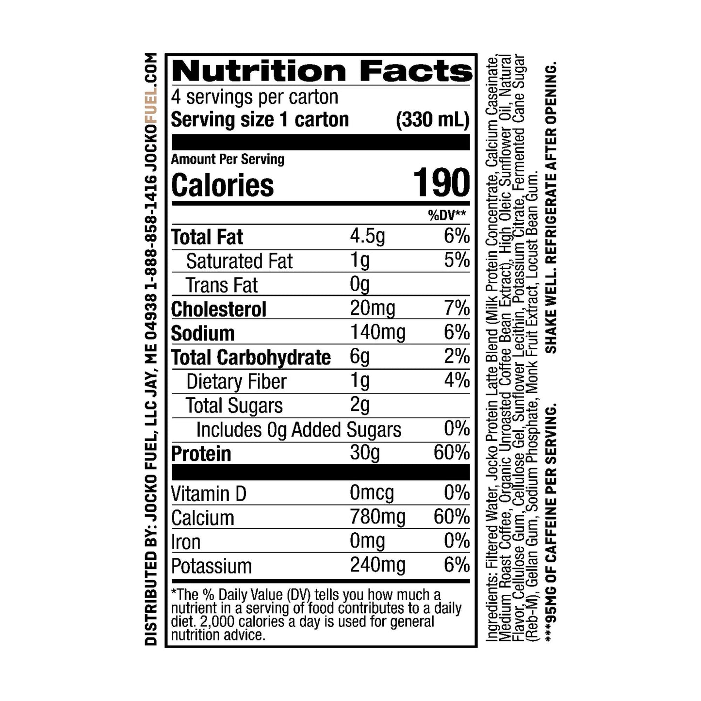 (3 pack) Jocko Fuel Protein Shake, Sweet Cream Coffee, 11oz, 4 Count, 30g Protein