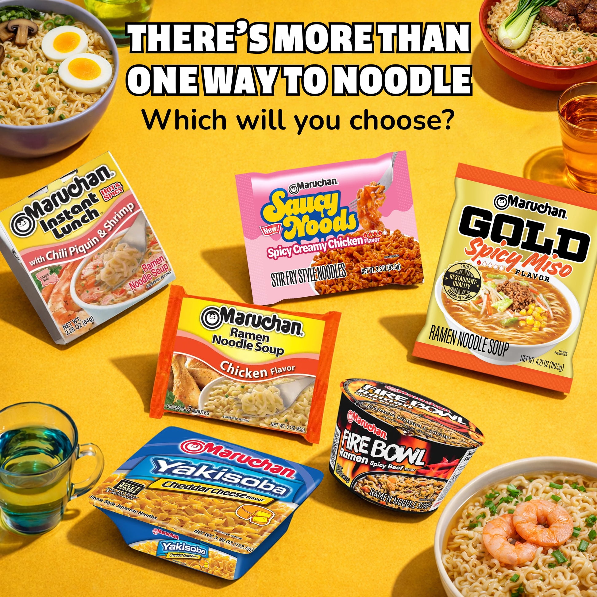 (24 pack) Maruchan Ramen Noodle Soup, Shrimp Flavor Instant Noodles, 3 oz, Pack of 12