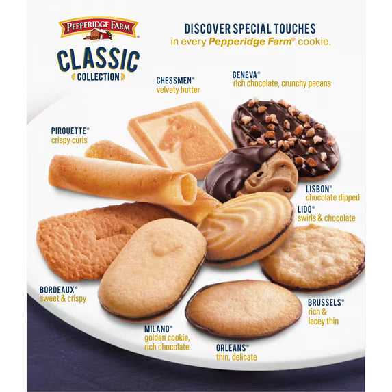 (2 pack)Pepperidge Farm Cookies Classic Collection, 9 Cookie Varieties, 13.25 oz. Box