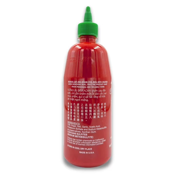 (3 pack) Sriracha Hot Chili Sauce, 28oz (793g) Bottle