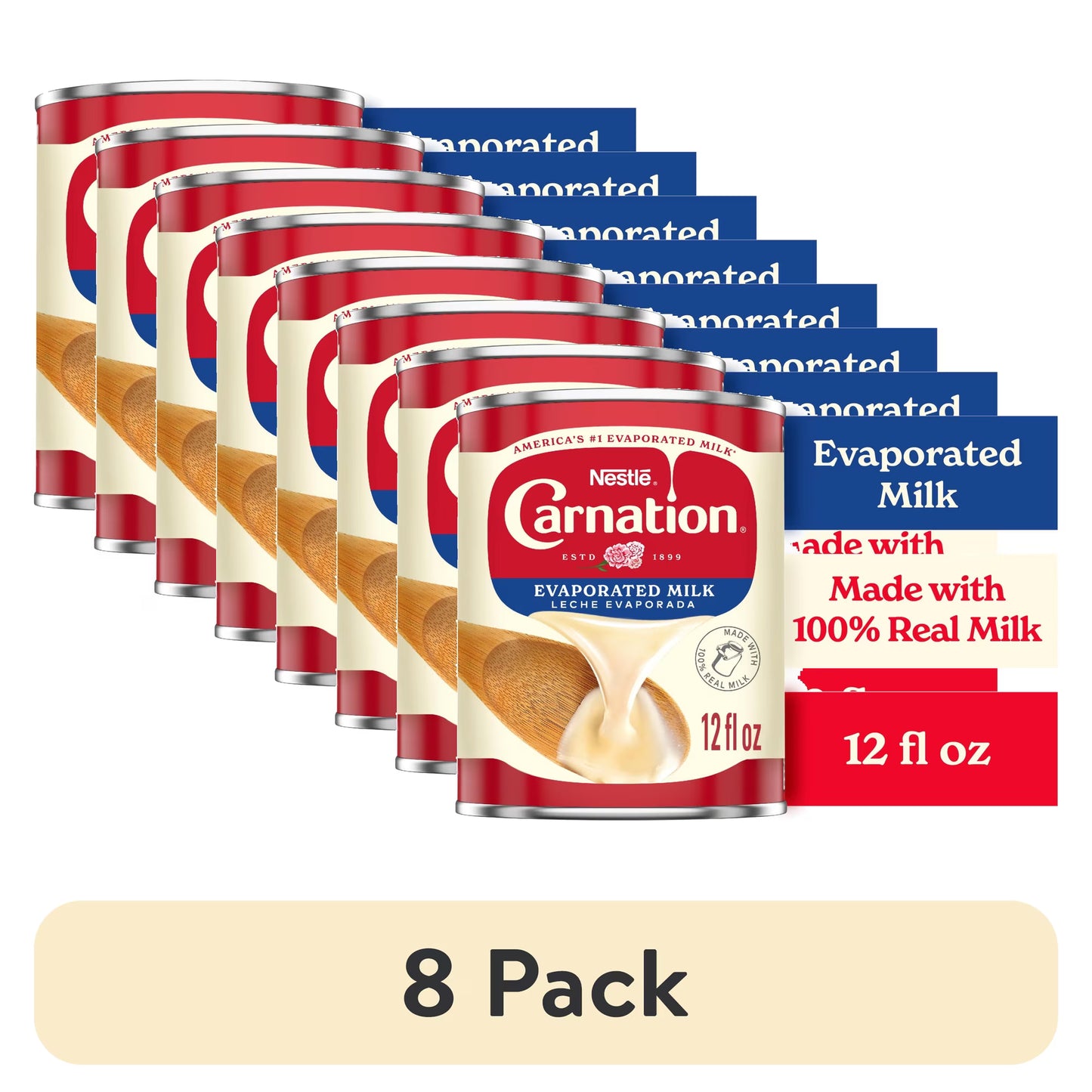 (8 pack) Nestle Carnation Vitamin D Added Evaporated Milk, 12 fl. oz. Can