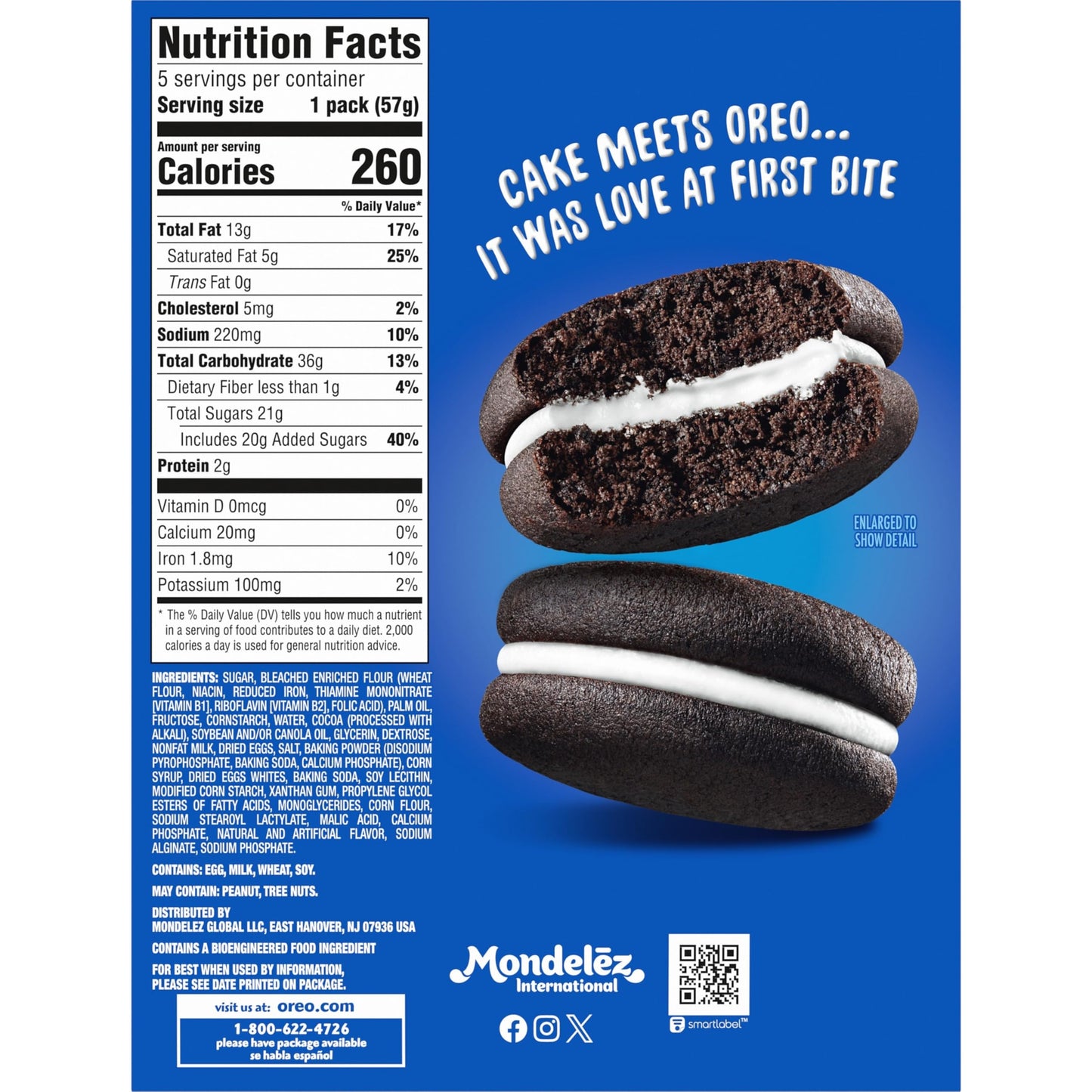 (6 pack) OREO Cakesters Soft Snack Cakes, 5 - 2.02 oz Snack Packs