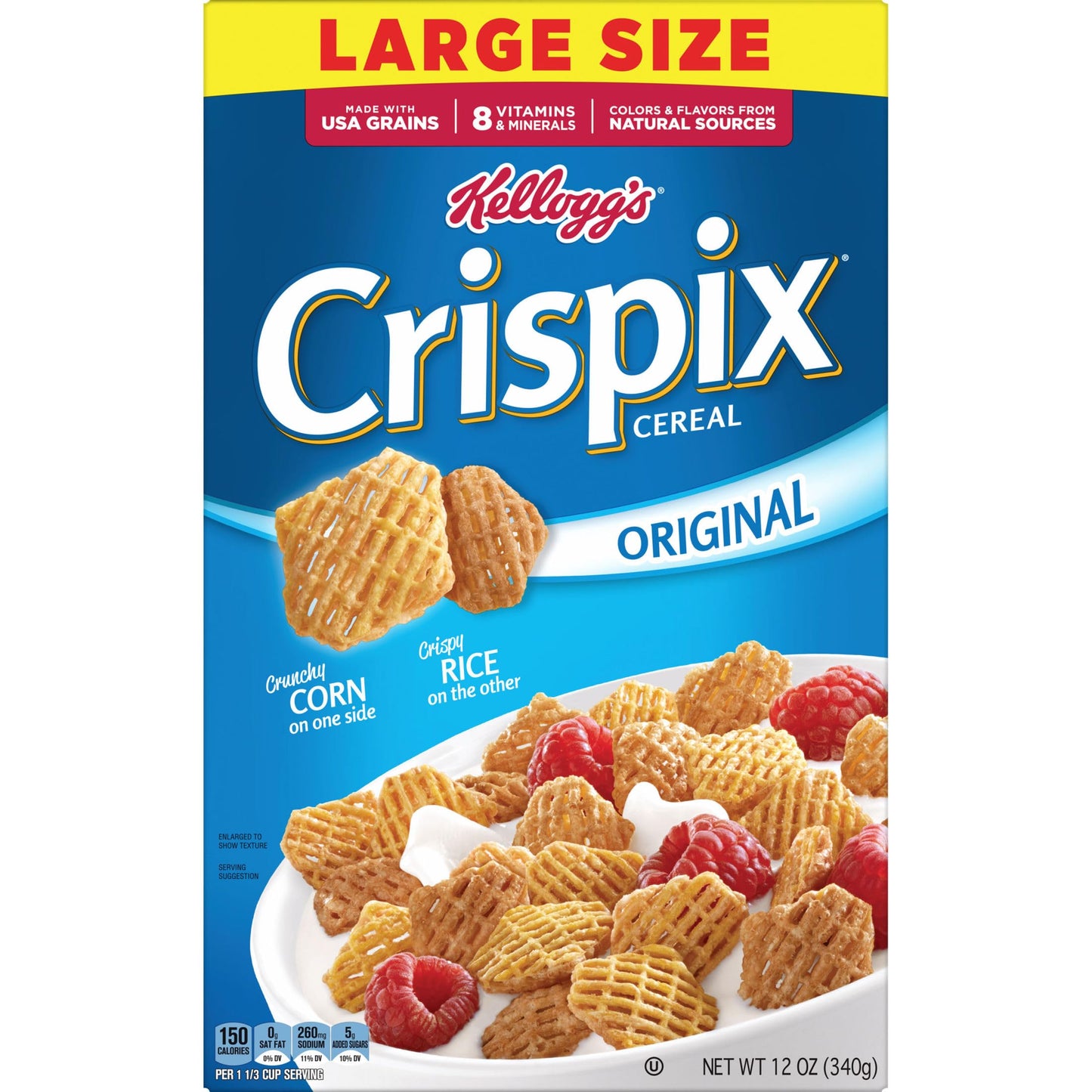 Kellogg's Crispix Original Large Size Breakfast Cereal 12 oz