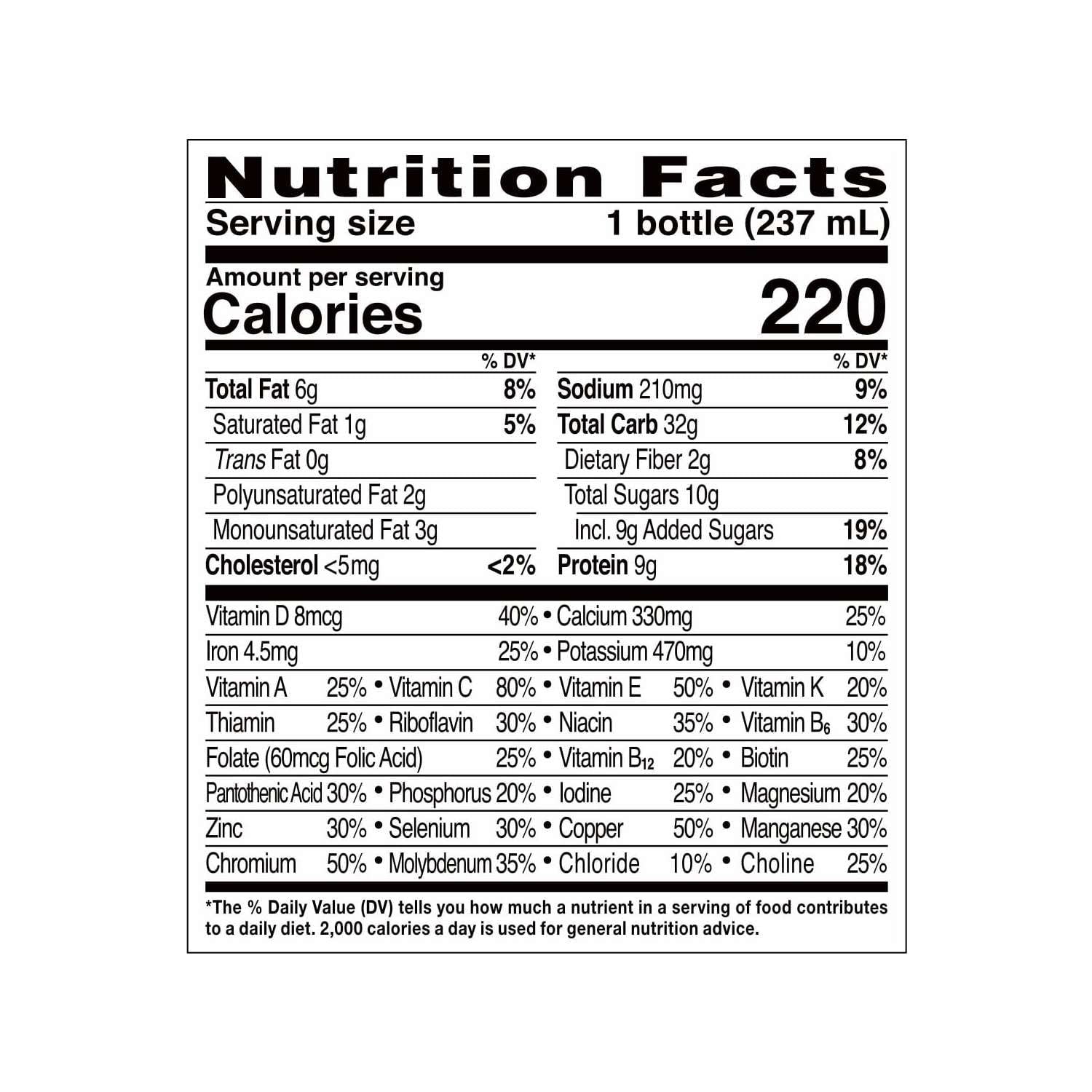 Ensure Original Nutrition Shake, 9g Protein, Dark Chocolate, 8 fl oz - 6 Pack