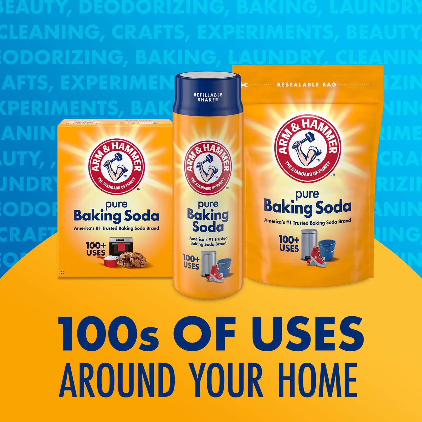 ARM & HAMMER Pure Multi-Purpose Baking Soda for Pool, Cleaning, and Deodorizing, 10.8 lb Bag