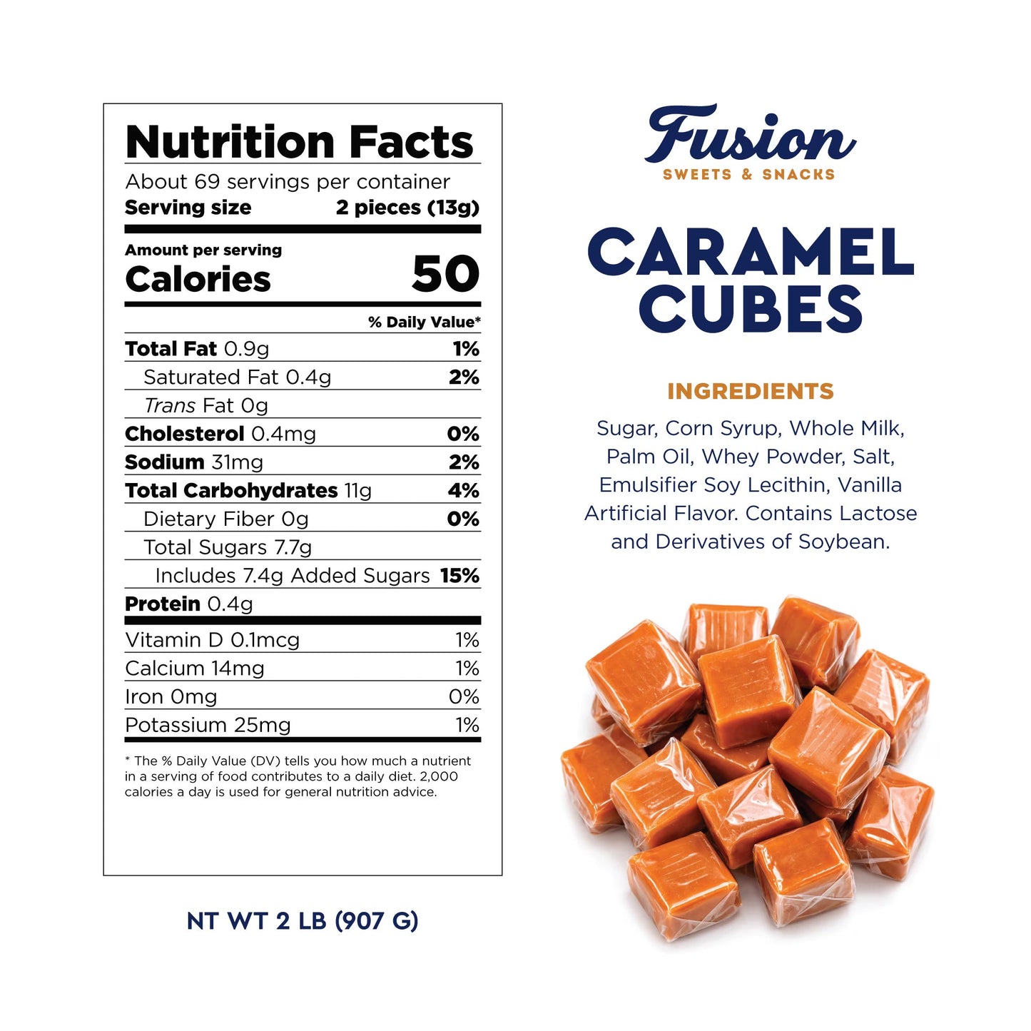 Caramel Cubes Candy Individually Wrapped 150 Pieces 2 Pounds, Soft Chewy Caramel Squares Candy, Bulk Caramel for Melting, Baking & Snacking, Holiday Gift Bag Filler ( 2 pack)