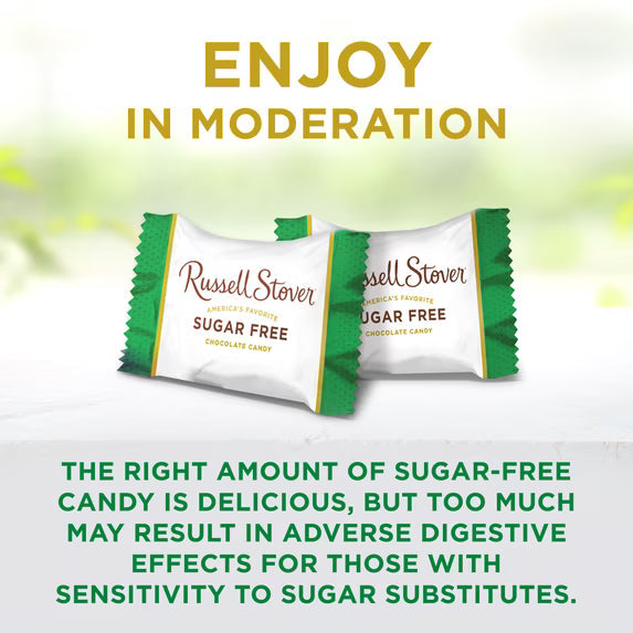 (2 pack)RUSSELL STOVER Sugar Free Dark Chocolate Mint Candy, 10 oz. bag