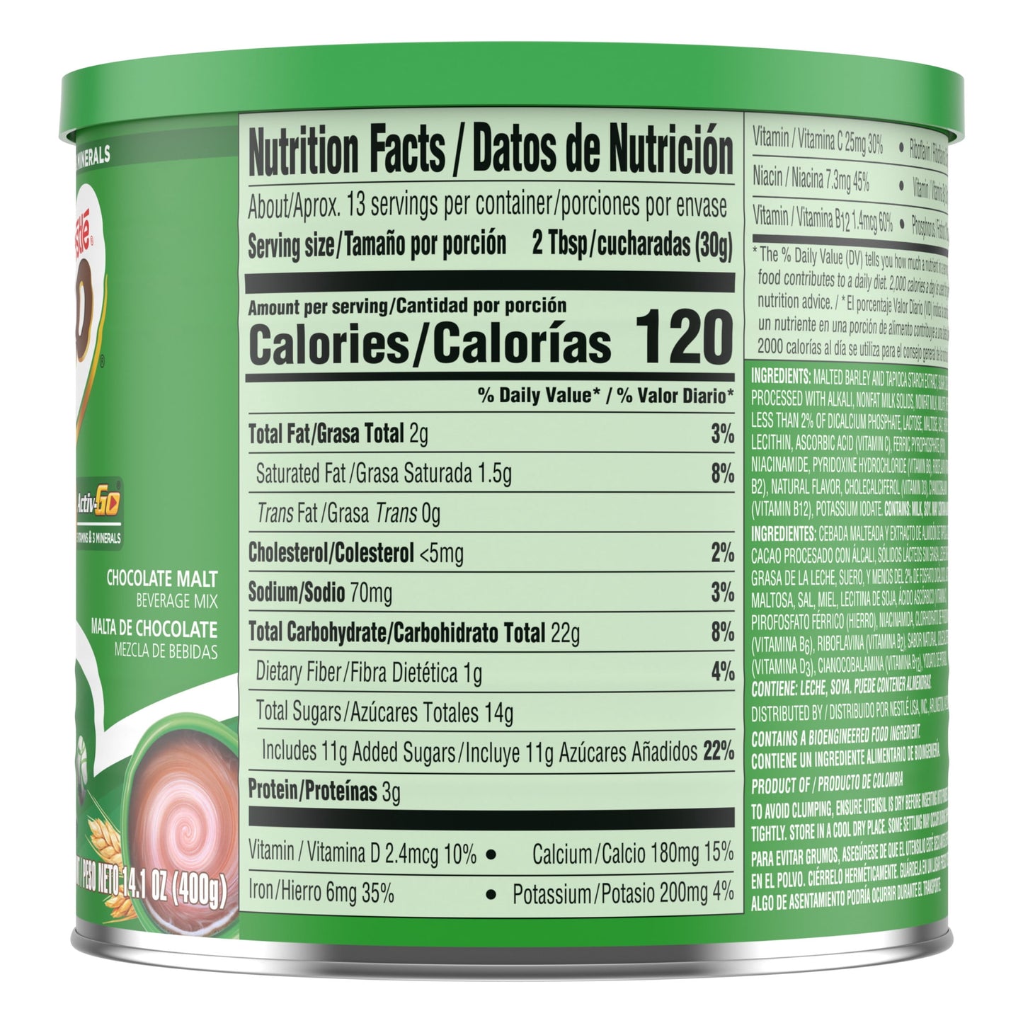 Nestle Milo Active Go Chocolate Malt Powder Drink Mix, 14.1 oz