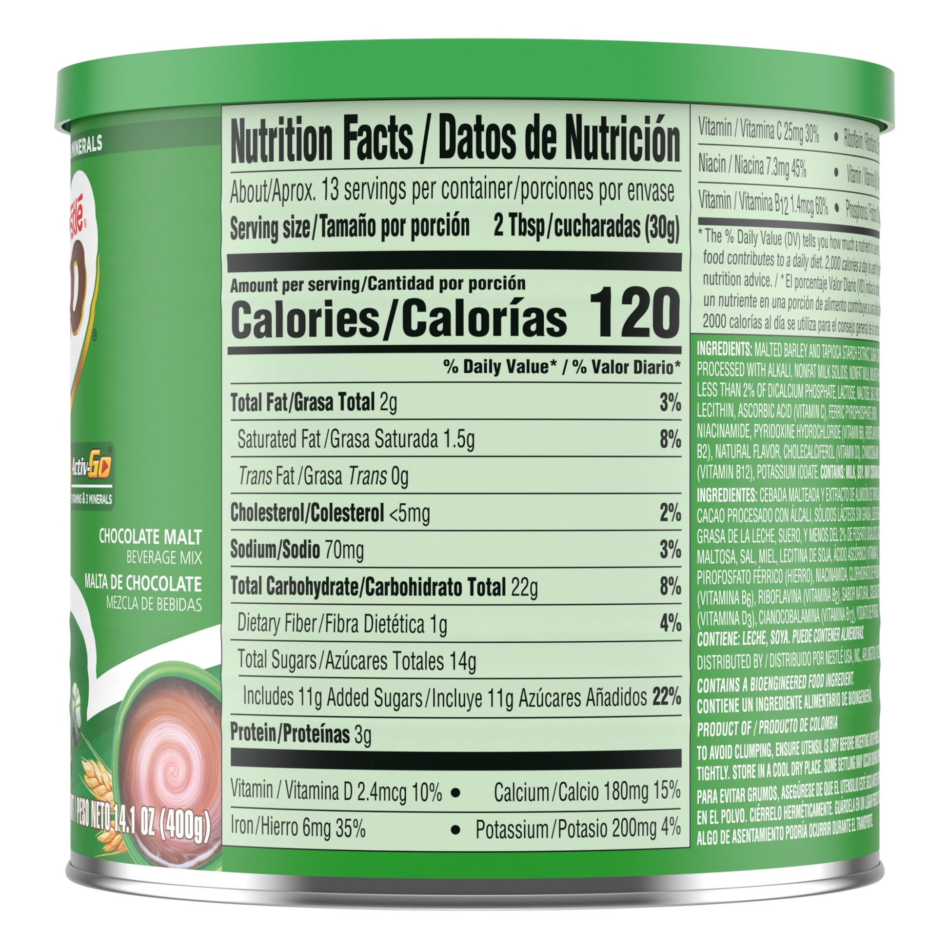 Nestle Milo Active Go Chocolate Malt Powder Drink Mix, 14.1 oz