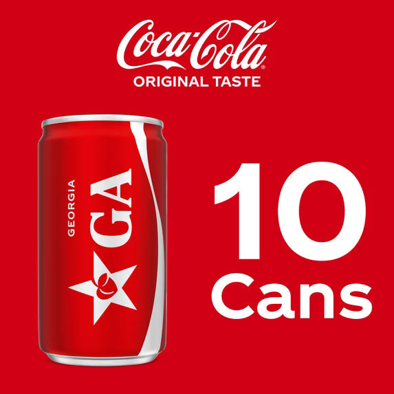 Coca-Cola Soda Pop Fridge Pack Mini Cans, 7.5 fl oz, 10 Pack(pack of 2)