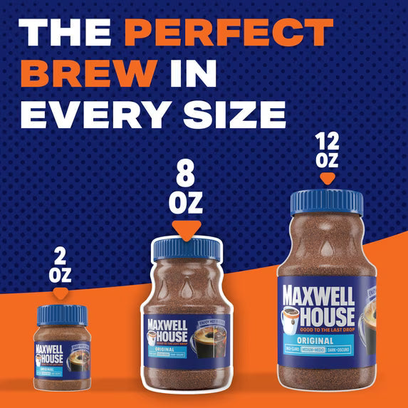 (3 pack) Maxwell House Original Roast Instant Coffee, 8 oz Jar