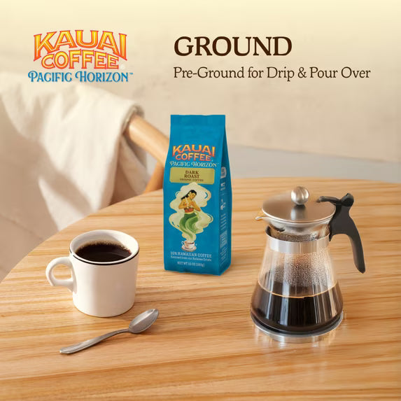 ( pack of 2) Kauai Coffee® Koloa Estate Dark Roast Arabica, Ground Coffee, Bag 10 oz