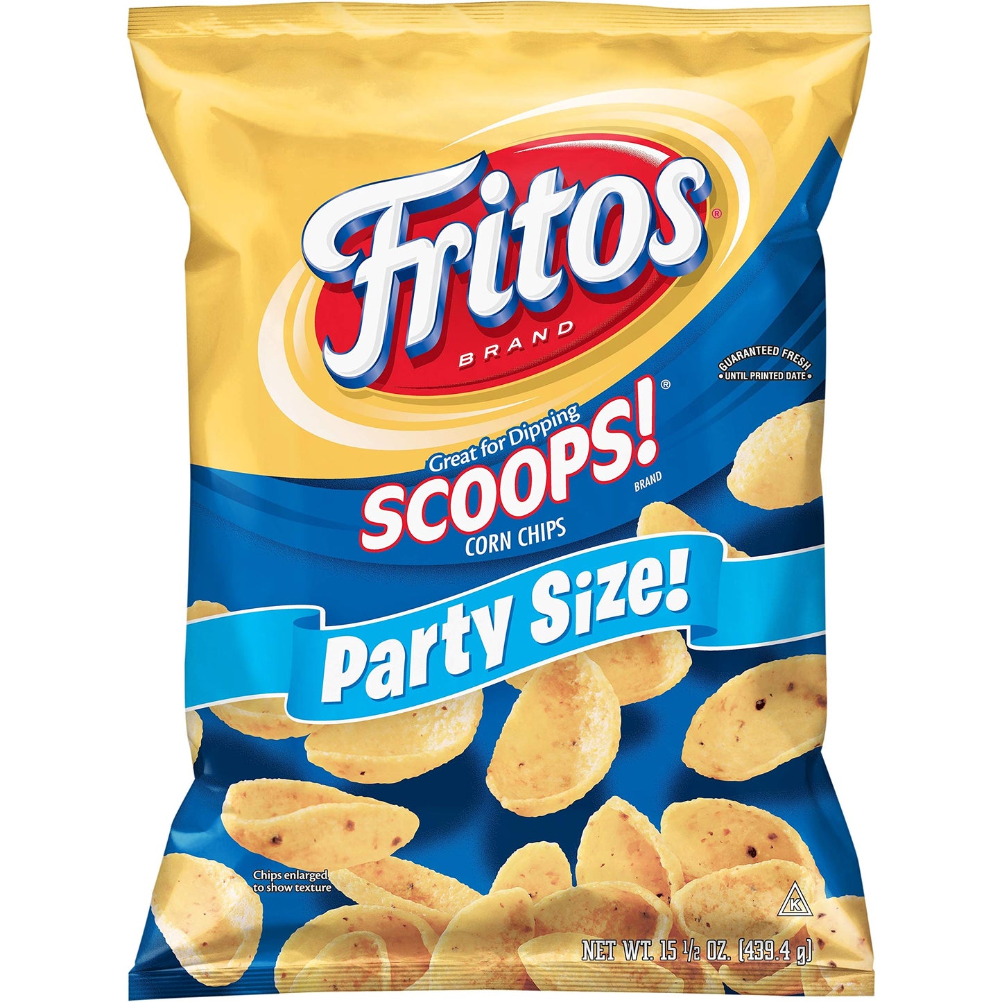 Fritos Scoops!Corn Chips 15.5oz Party Size! Bag (Pack of 2)