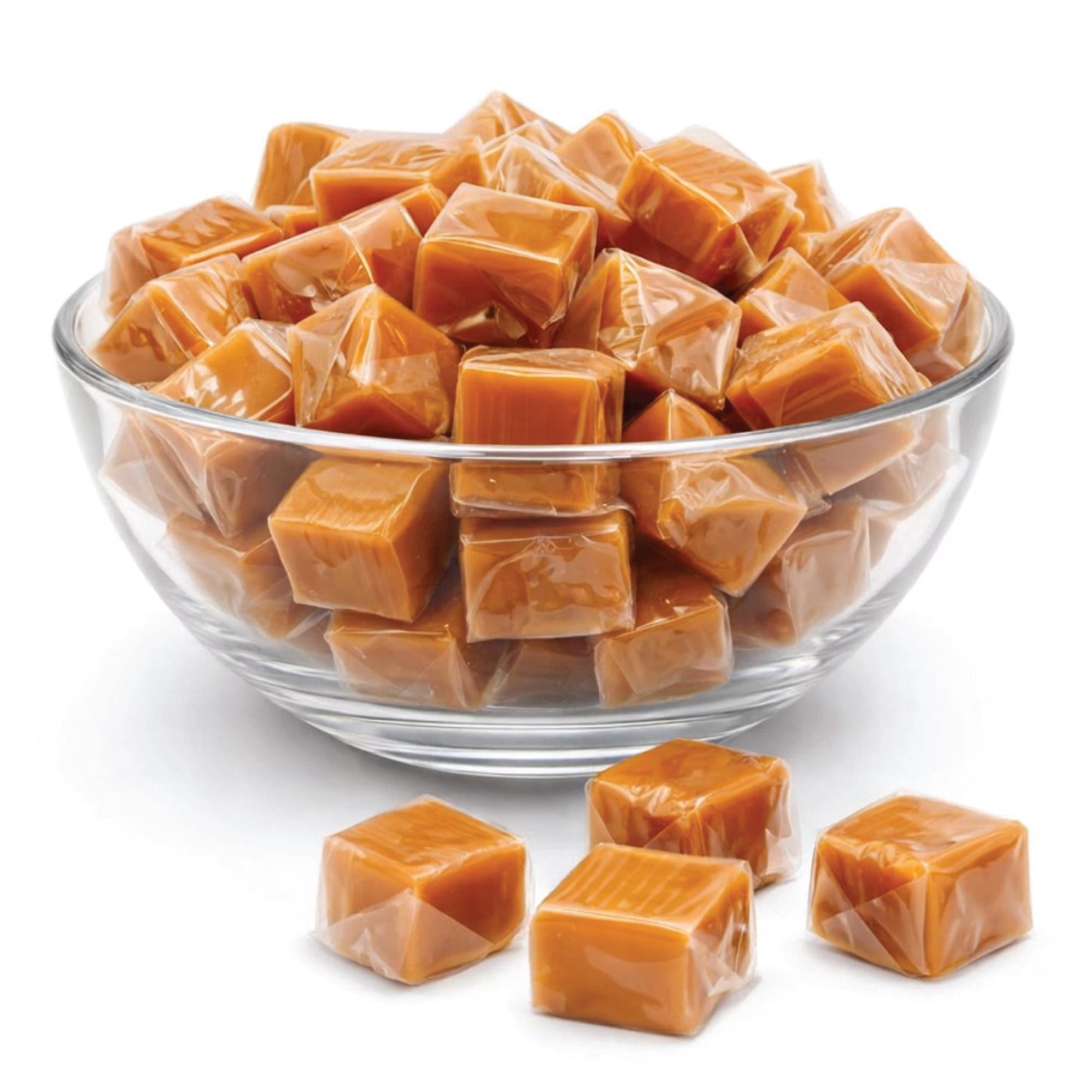 Caramel Cubes Candy Individually Wrapped 150 Pieces 2 Pounds, Soft Chewy Caramel Squares Candy, Bulk Caramel for Melting, Baking & Snacking, Holiday Gift Bag Filler ( 2 pack)