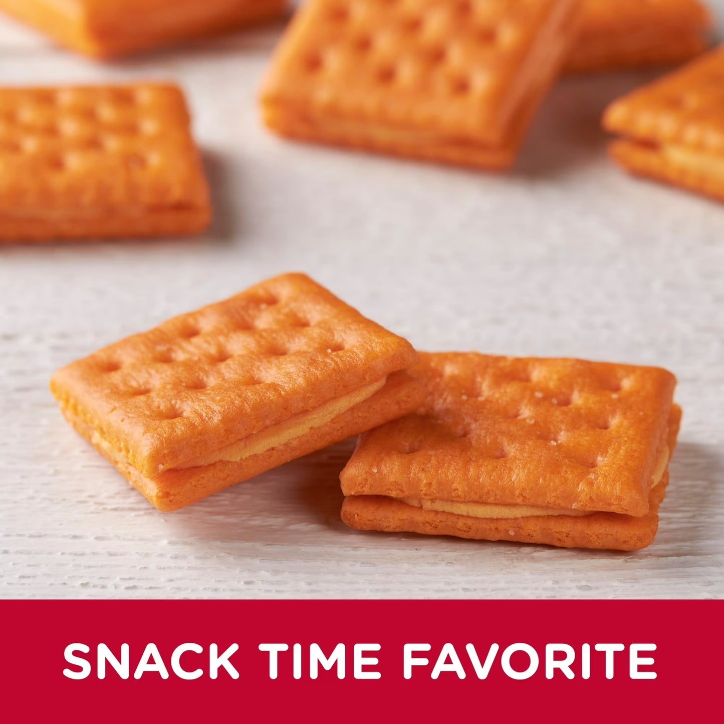 Austin Cheddar Cheese Flavored Sandwich Crackers, Lunch Snacks, 20 Count