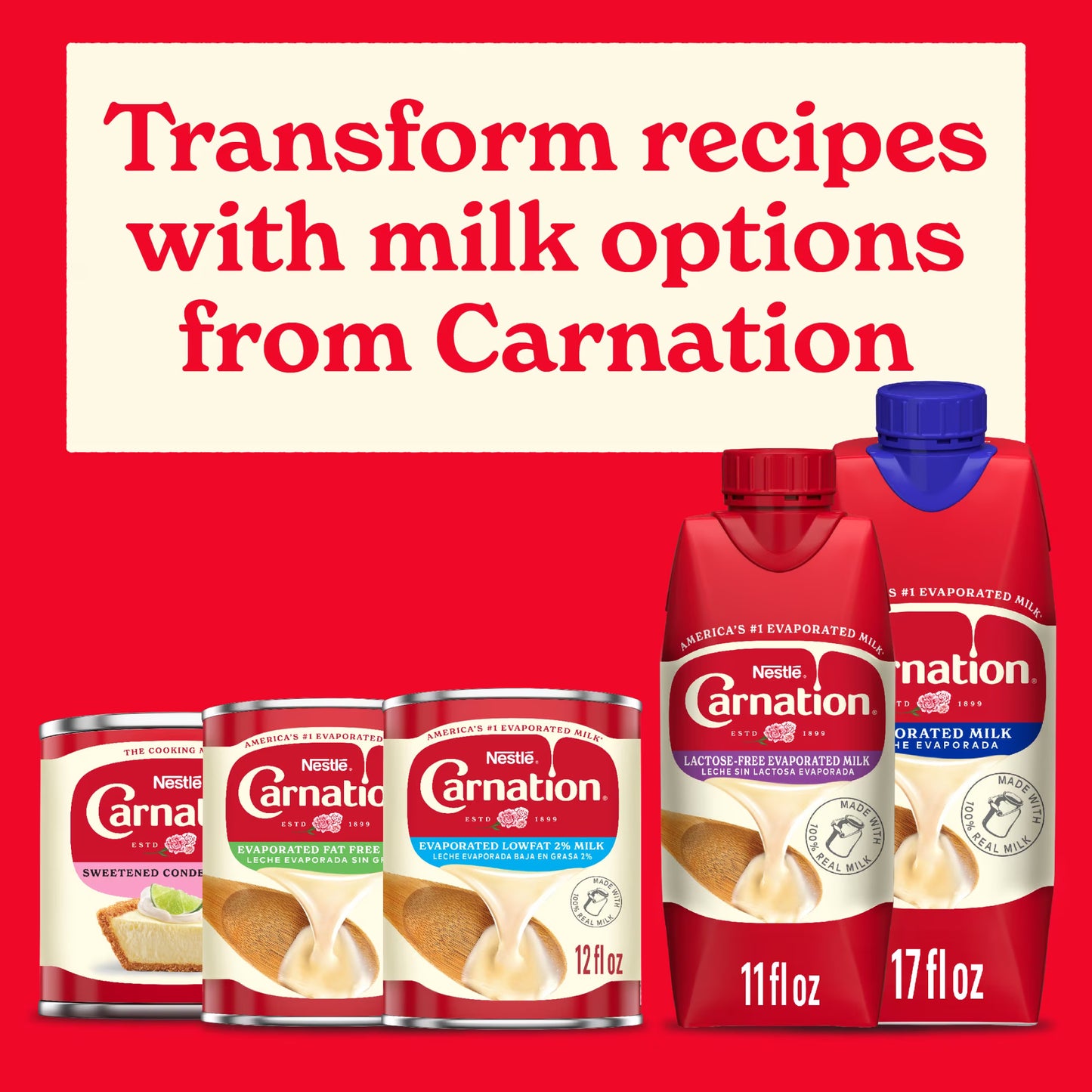 (8 pack) Nestle Carnation Vitamin D Added Evaporated Milk, 12 fl. oz. Can