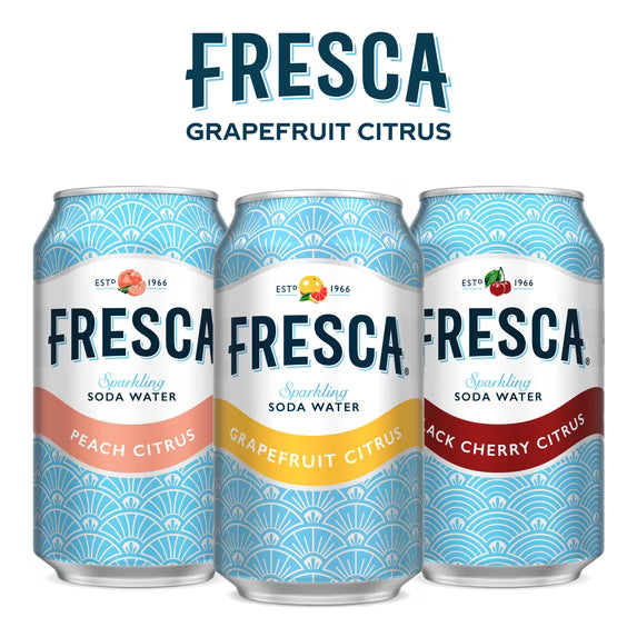 Fresca Citrus Soda Pop Fridge Pack Cans, 12 fl oz, 12 Pack(pack of 2)