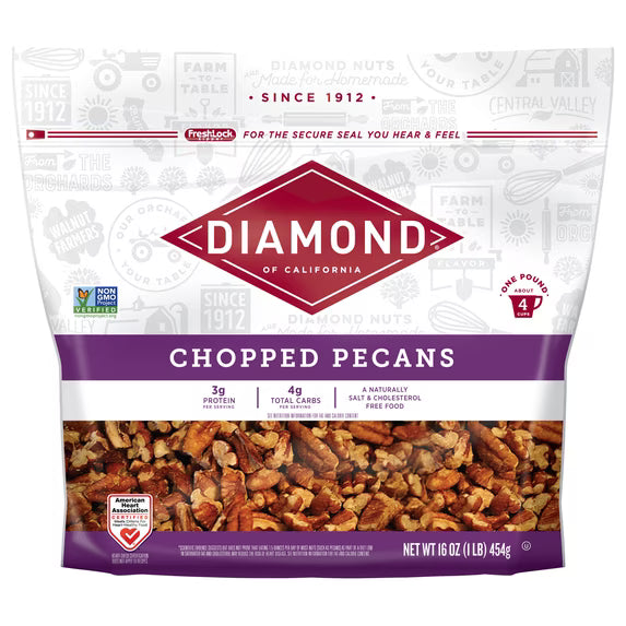 Hero image 5 of Diamond of California Chopped Pecans 16 oz, 5 of 6    Diamond Diamond of California Chopped Pecans 16 oz