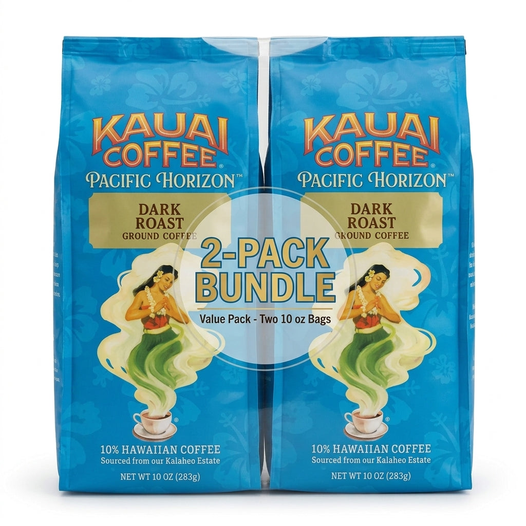 ( pack of 2) Kauai Coffee® Koloa Estate Dark Roast Arabica, Ground Coffee, Bag 10 oz