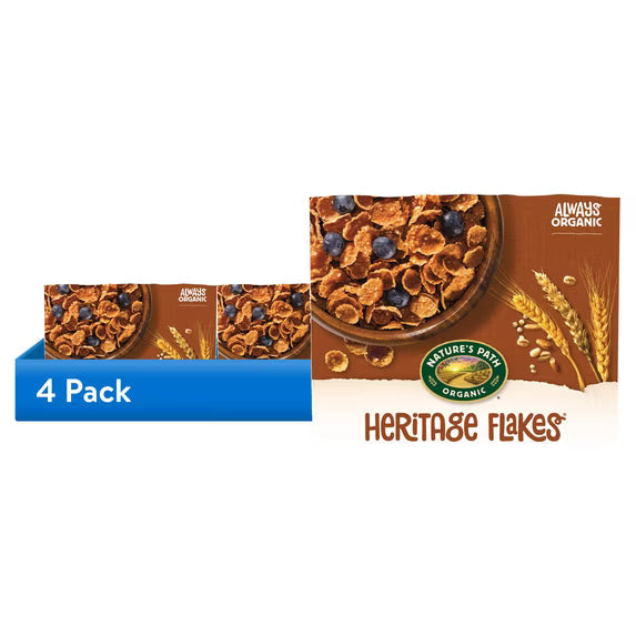 (4 pack) Nature's Path Organic Heritage Flakes® Breakfast Cereal, 33.5oz Box (pack of 4)