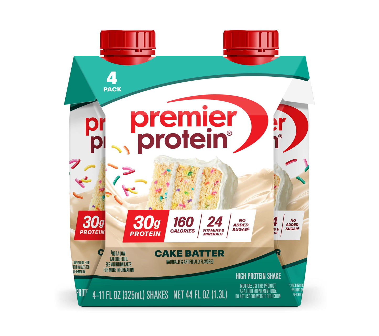 Premier Protein Shake, Cake Batter Delight, 30g Protein, 11 Fl Oz, 4 Ct