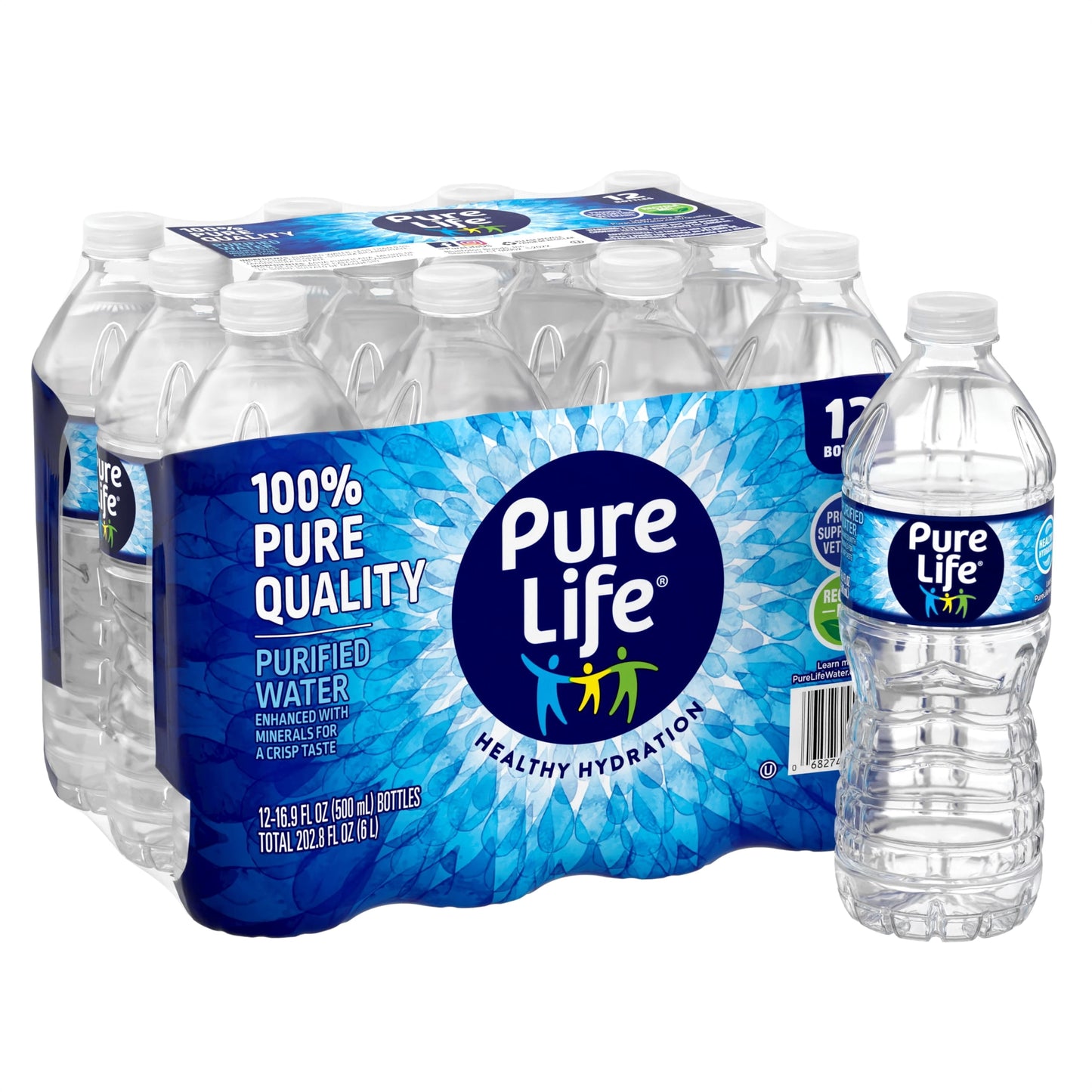 Pure Life Purified Water, 16.9 fl oz, 35-pack Plastic Bottles