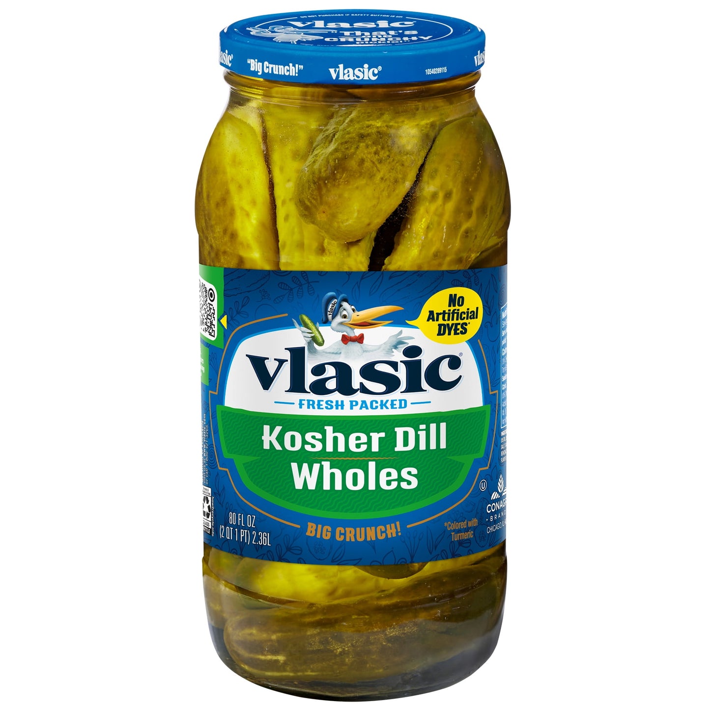 Vlasic Kosher Dill Whole Pickles, Keto Friendly, 80 fl. oz.