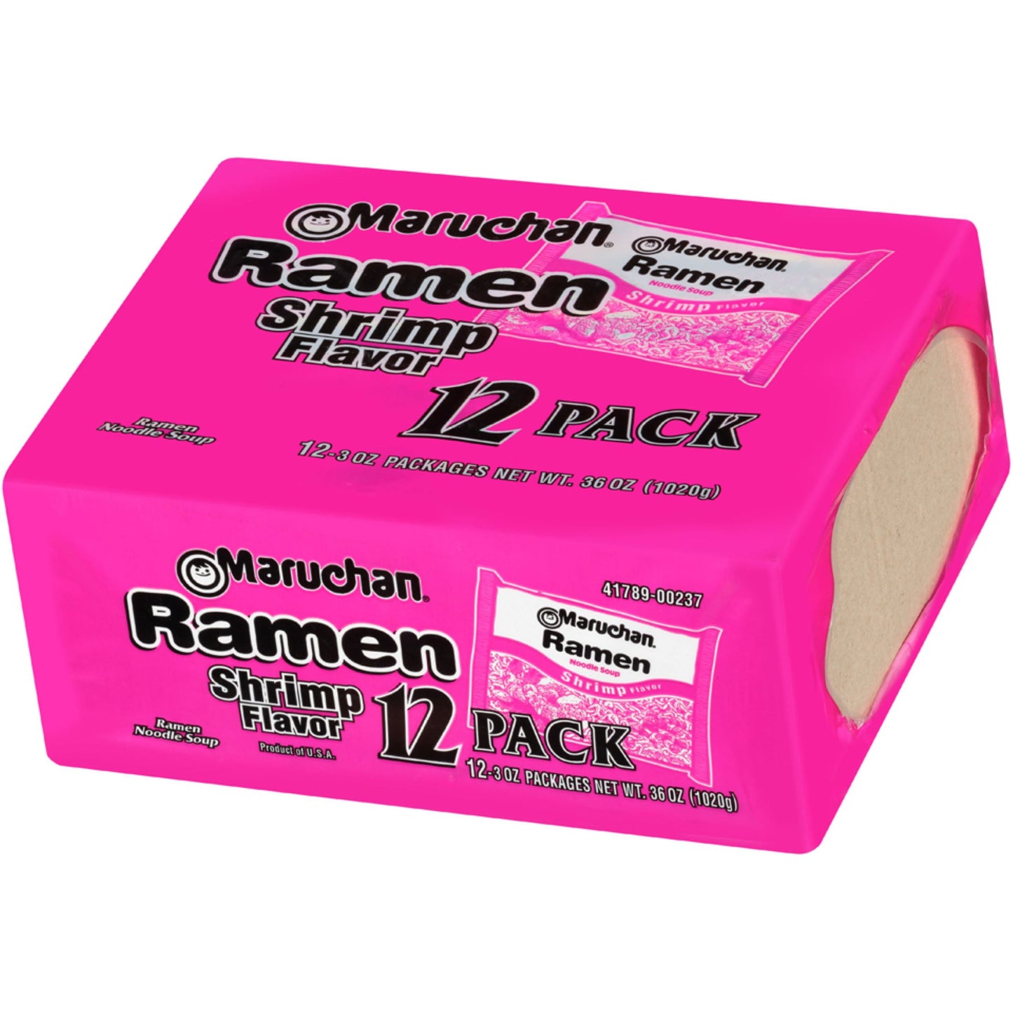 (24 pack) Maruchan Ramen Noodle Soup, Shrimp Flavor Instant Noodles, 3 oz, Pack of 12
