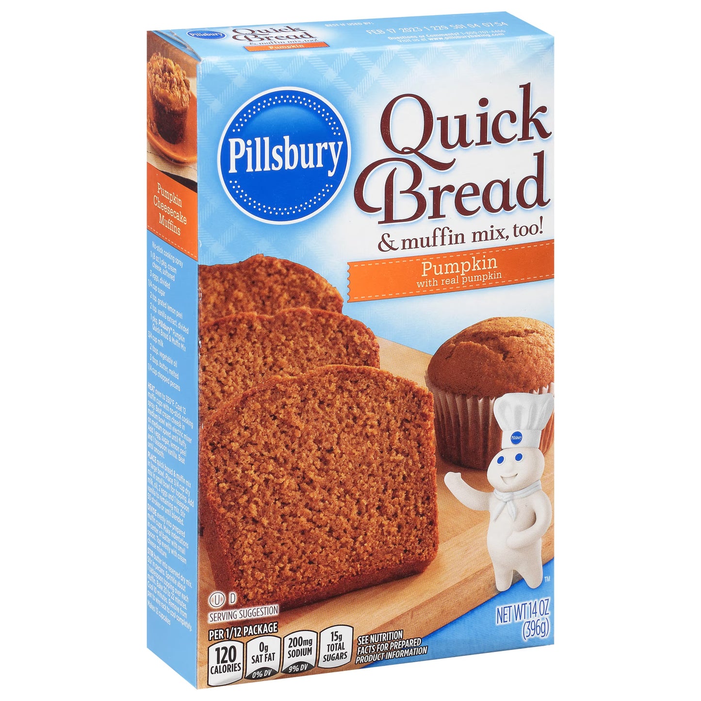 (3 pack) Pillsbury Pumpkin Quick Bread and Muffin Mix, 14 oz Box