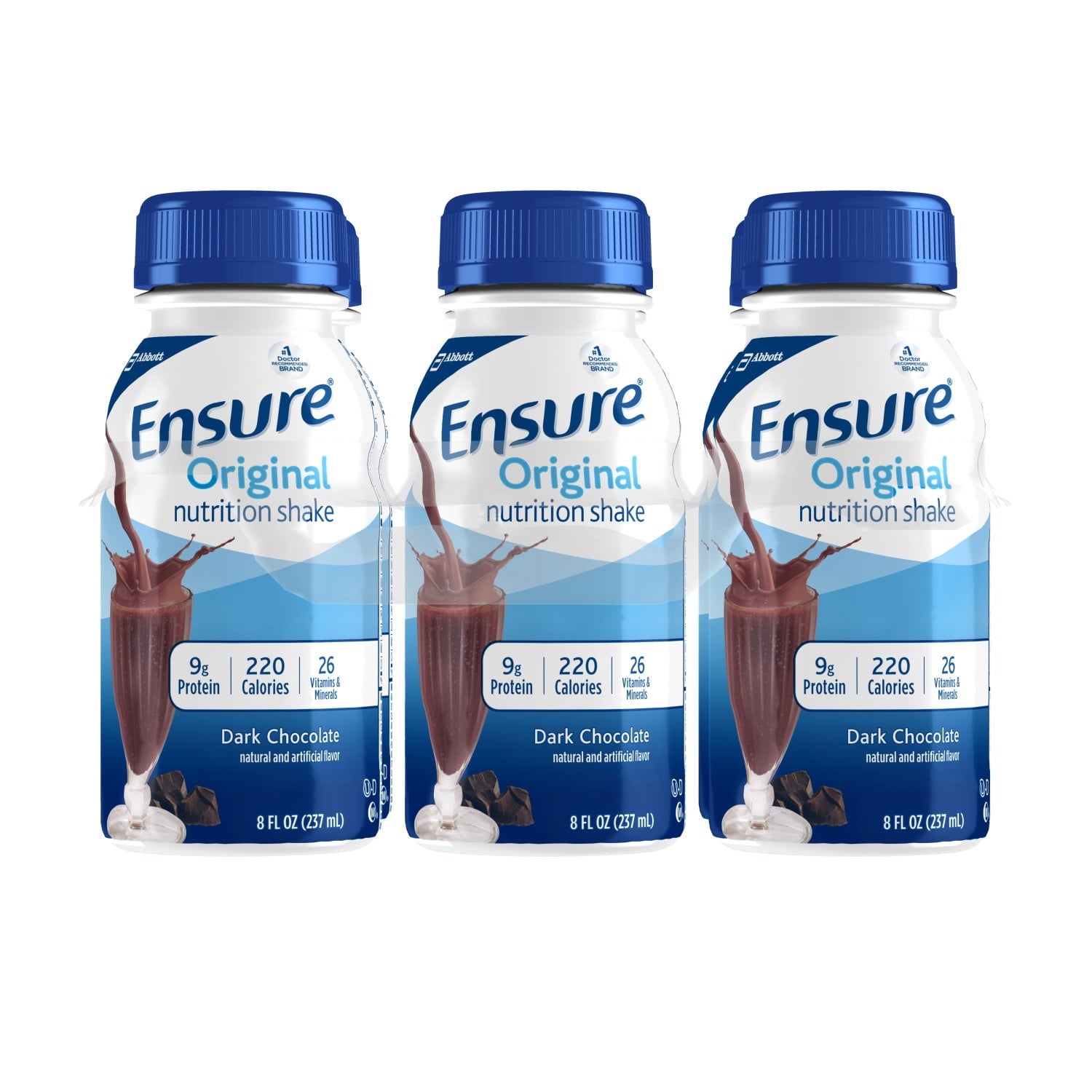 Ensure Original Nutrition Shake, 9g Protein, Dark Chocolate, 8 fl oz - 6 Pack