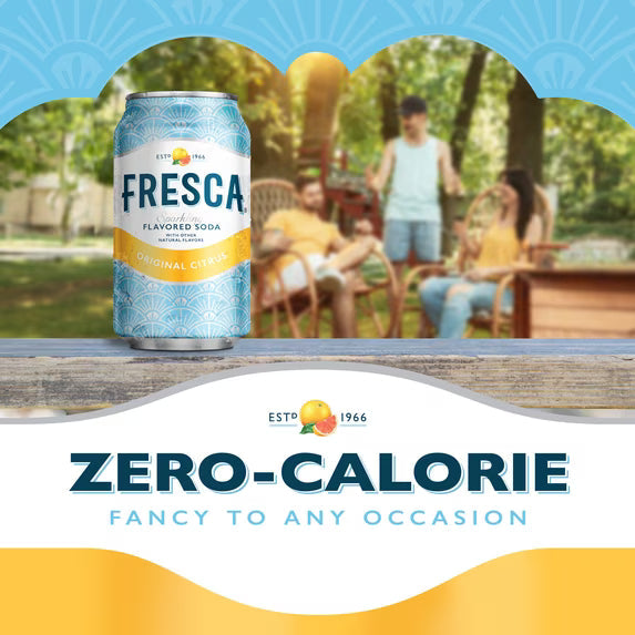 Fresca Citrus Soda Pop Fridge Pack Cans, 12 fl oz, 12 Pack(pack of 2)