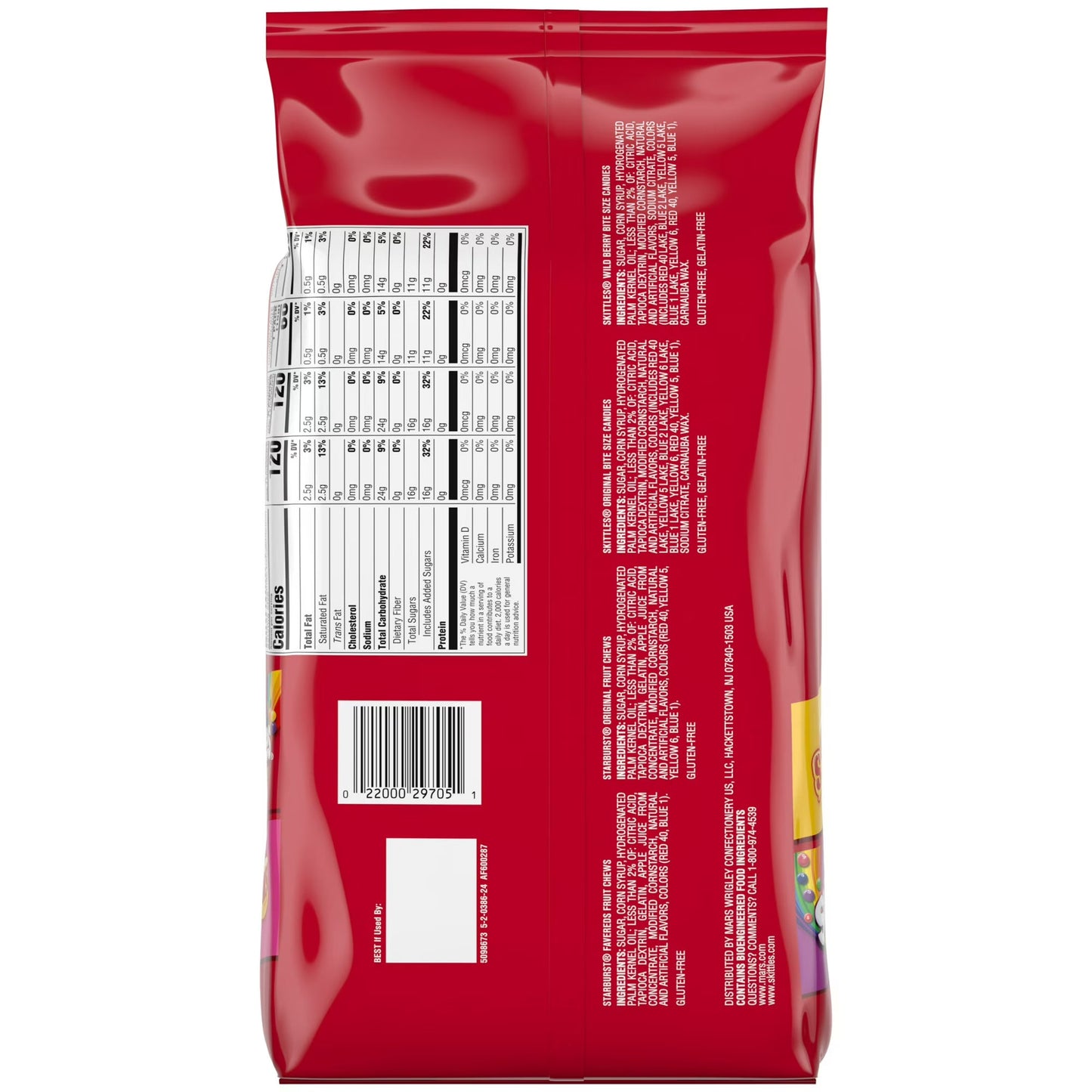 (pack of 2)Skittles & Starburst Fun Size Chewy Candy Variety Bag, Party Size - 20.13 oz Bulk Bag
