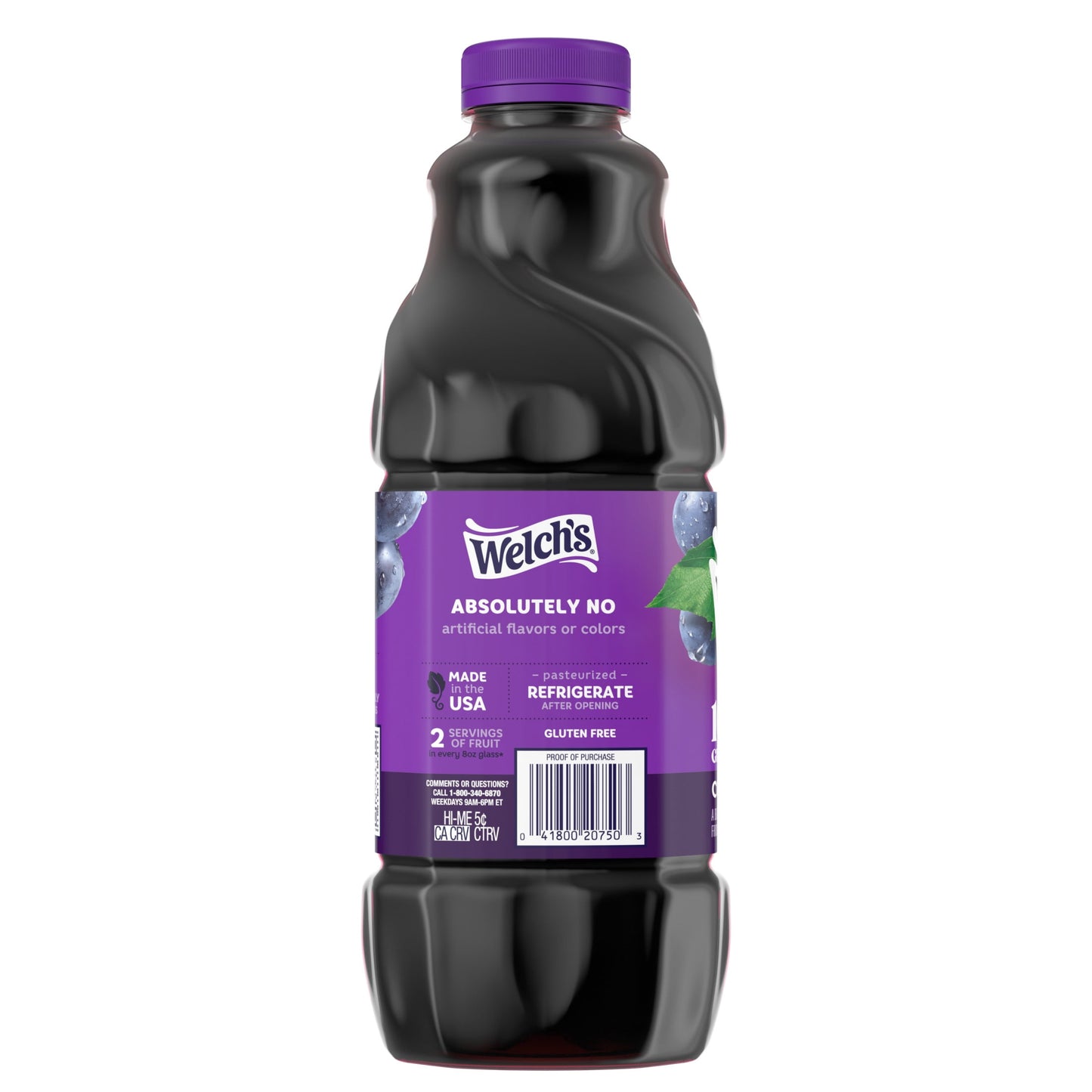 Welch's 100% Grape Juice, Concord Grape, 64 fl oz Bottle
