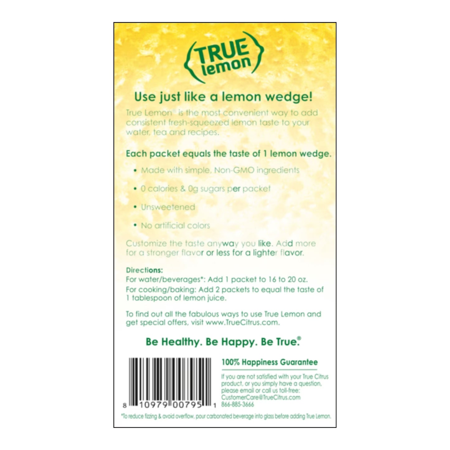 (3 pack) True Lemon Crystallized Water Enhancer Powder, 0 Calorie Lemon Flavor, 1.41 oz., 50 Count Packets