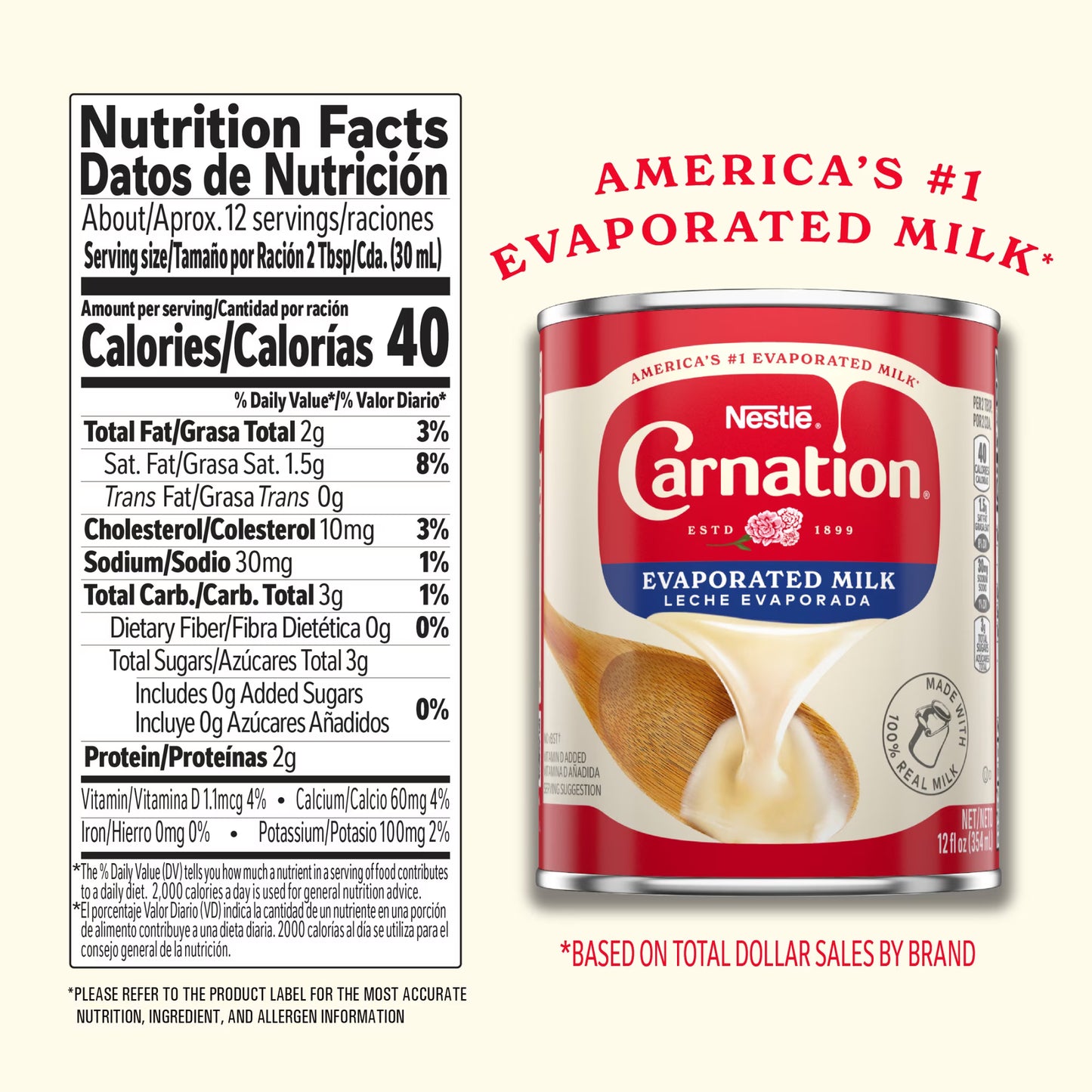 (8 pack) Nestle Carnation Vitamin D Added Evaporated Milk, 12 fl. oz. Can