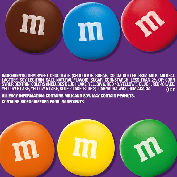 M&M'S 50% Cacao Dark Chocolate Candy, Family Size Resealable Bag - 18 oz( pack of 2)