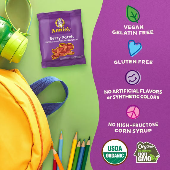 (3 pack) Annie's Organic Bunny Fruit Flavored Snacks, Variety Pack, Gluten Free, 22 Count Pouches