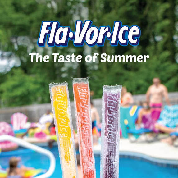 (2 pack) Fla-Vor-Ice Assorted Gluten-Free Freezer Ice Pops, 1.5 oz, 100 Count