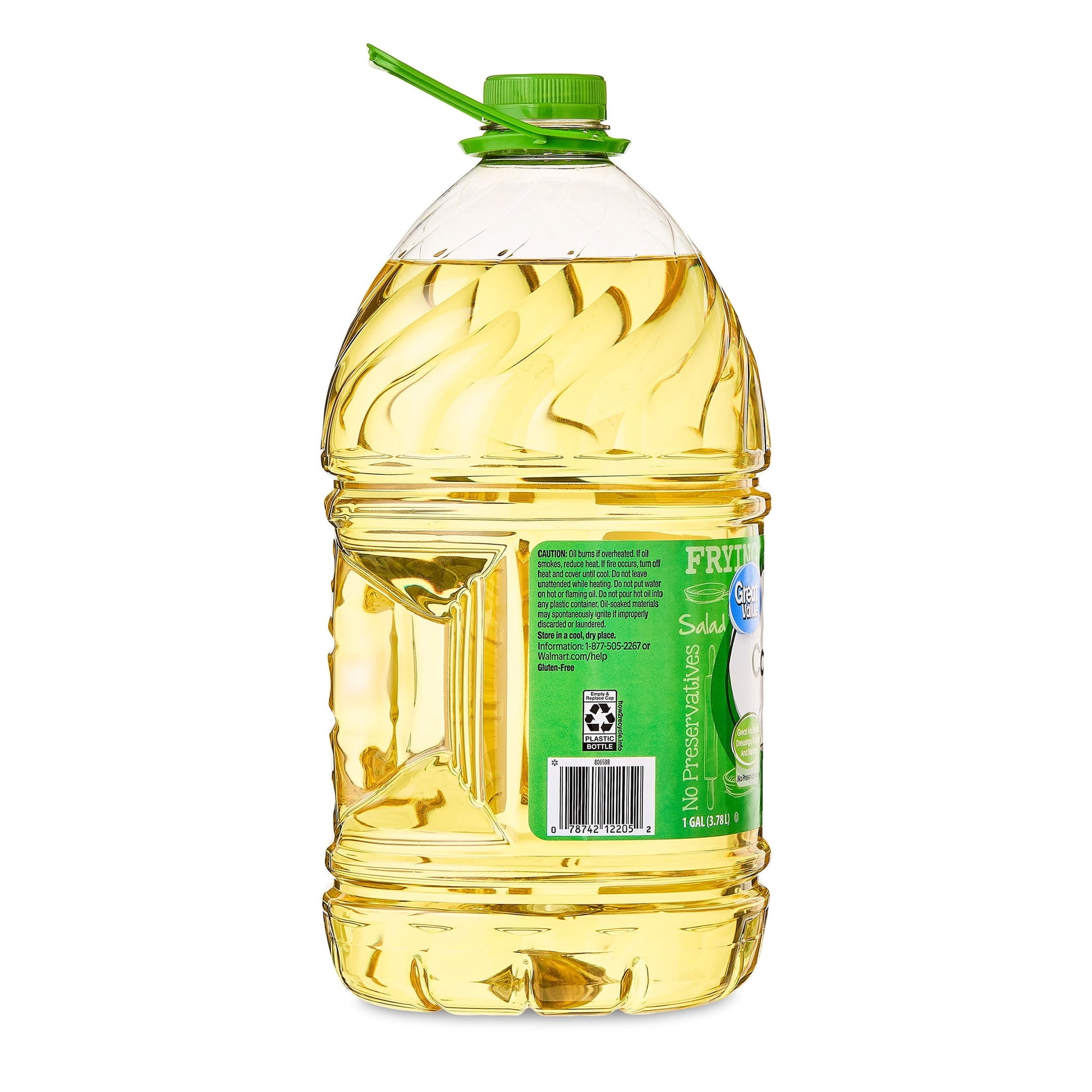 Great Value Canola Oil, Heart Healthy, High Smoke Point, 1 Gallon Bottle