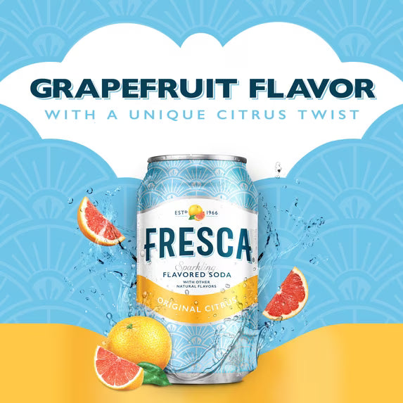 Fresca Citrus Soda Pop Fridge Pack Cans, 12 fl oz, 12 Pack(pack of 2)