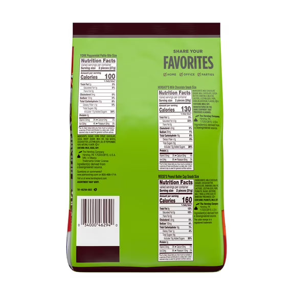(2 pack)Hershey's Assorted Flavored Candy Assortment, Party Pack, 25 oz