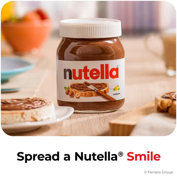 Nutella Hazelnut Spread with Cocoa, Creamy Hazelnut Spread, Breakfast Favorite, 2 Jars, 45.8 oz